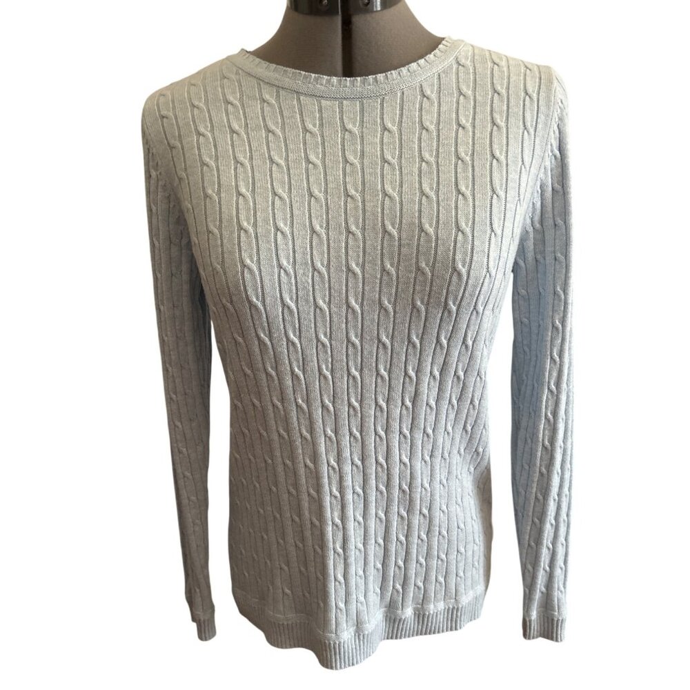 Croft & Barrow Light Blue Cable Knit Sweater Womens Size Small